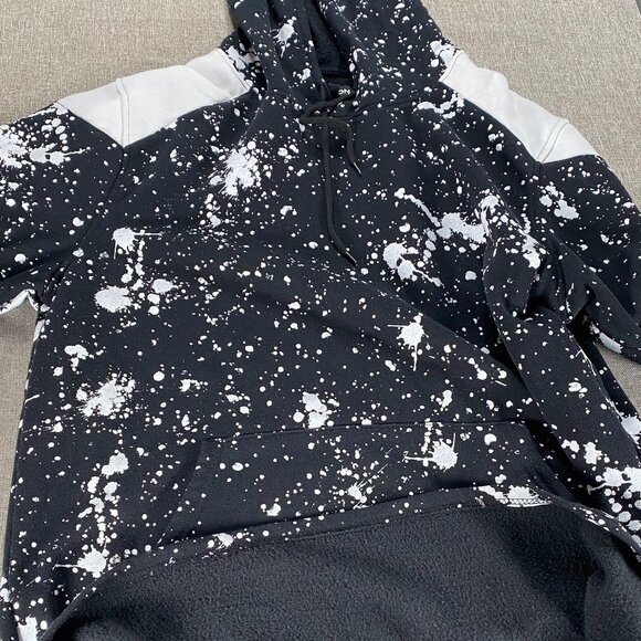 Carbon Hoodie Sweatshirt Top Men's XXL Black White Paint Streak Casual - Picture 6 of 11